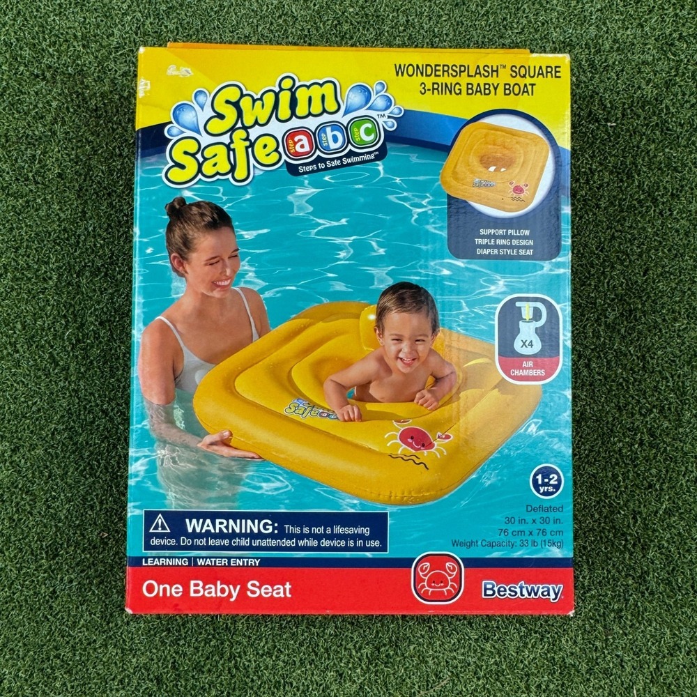 Bestway Swim Safe ABC Baby Float Seat 1-2 Years Inflatable Pool Ring‎